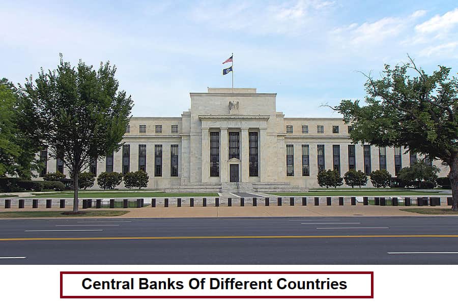 Central Banks Of Different Countries