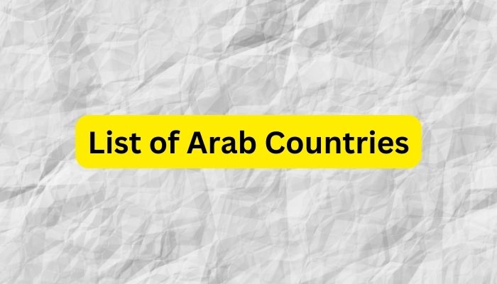 List of Arab Countries